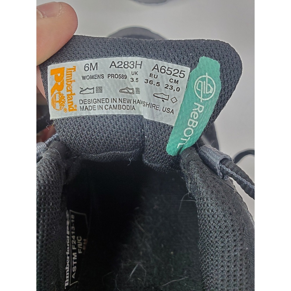 Timberland‎ Safety Shoes Womens 6M Black Radius Composite Steel Toe Fatigue Pro - Picture 7 of 10
